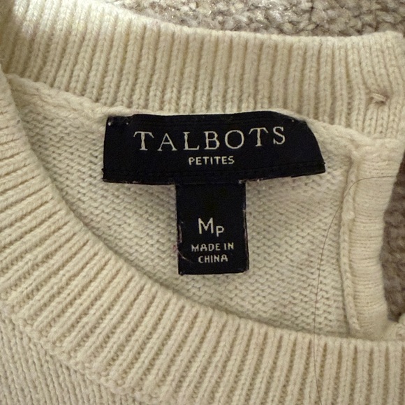 Talbots black / red long sleeve sweater sz M petite - Picture 2 of 4